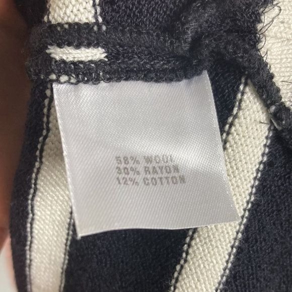 St. John Sport by Marie Gray Black Striped Polo Sweater - Picture 9 of 11